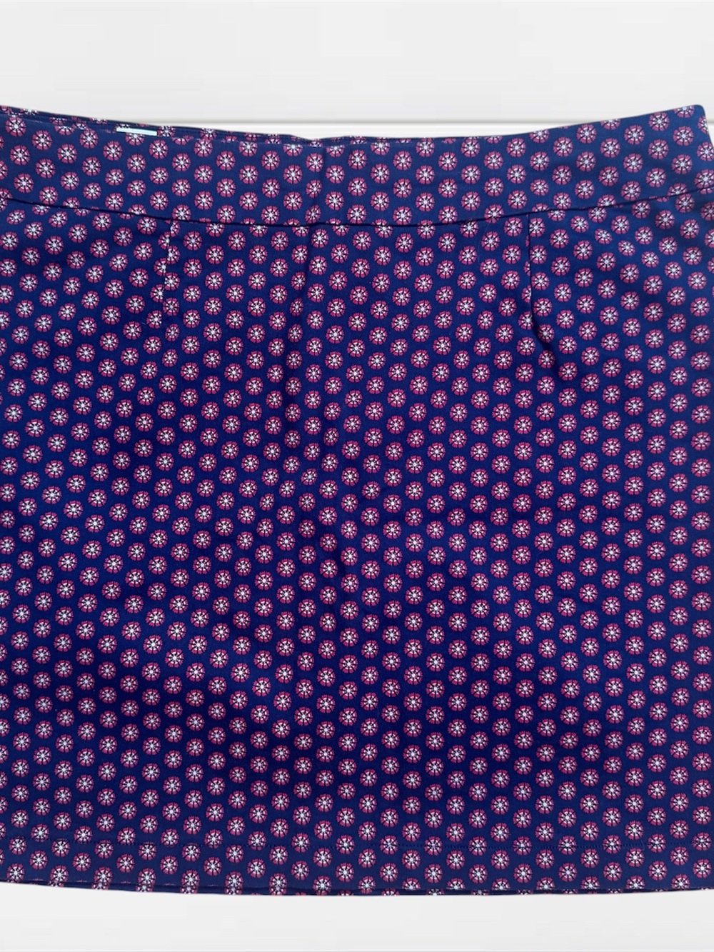 Croft & Barrow Effortless Stretch Skort Size 16 Navy Red Print Pull-On Pockets - Picture 4 of 4
